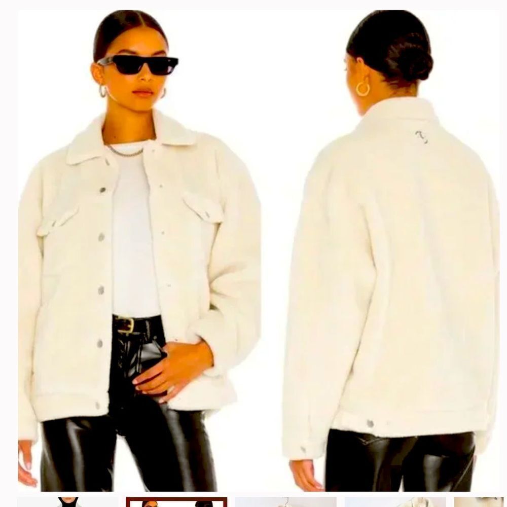 ANINE BING RORY TEDDY FAUX FUR SHERPA OVERSIZED JACKET
